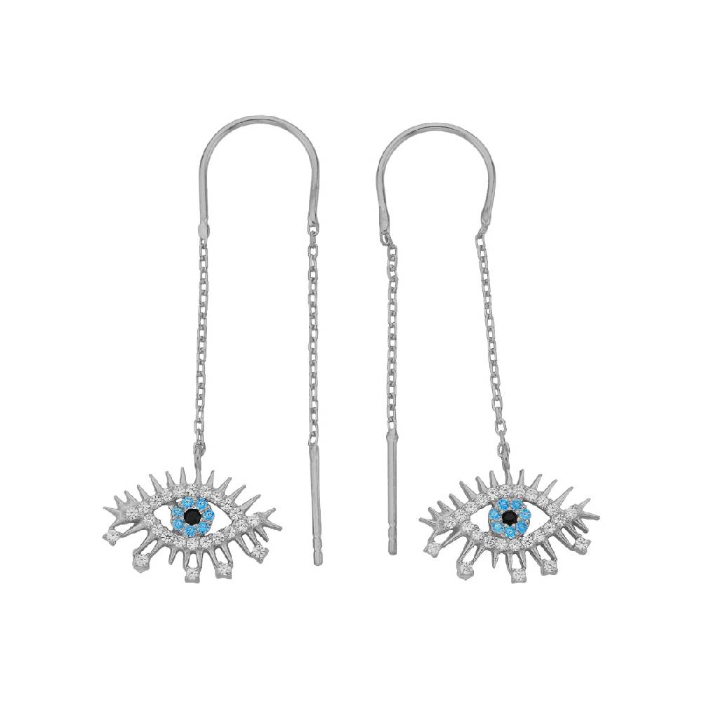 Kardelen Eye Effect Hängend Ohrring - 925 SILBER Valentinstagsangebot