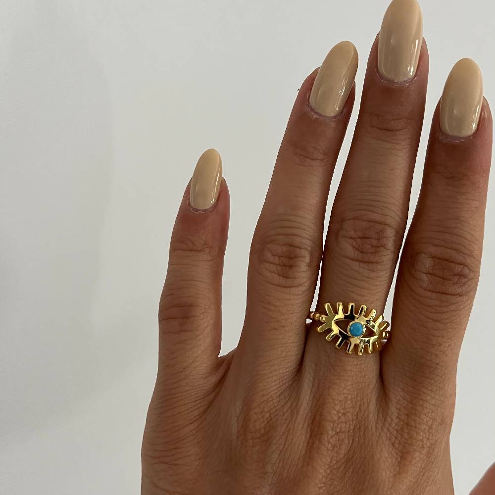 Kardelen Eye Ring - 925 SILBER Lagerräumung