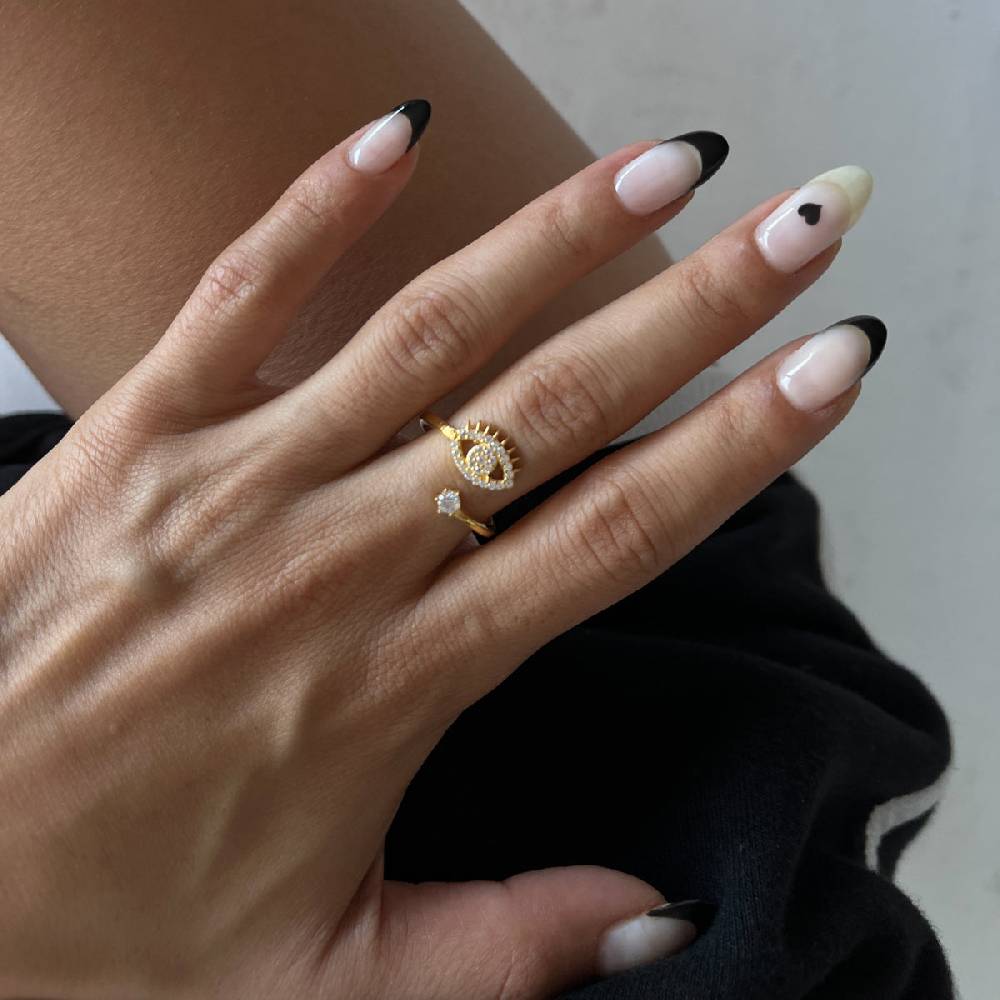 Kardelen Zirconia Eye Ring - 925 SILBER Bestseller