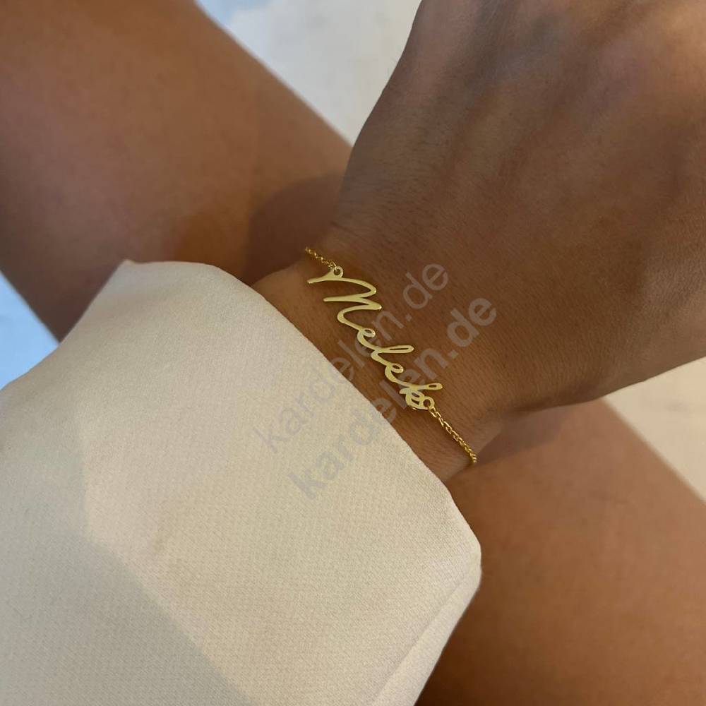 Kardelen 14k Gold Signatur Namens Armkette Bis zu 65% Rabatt