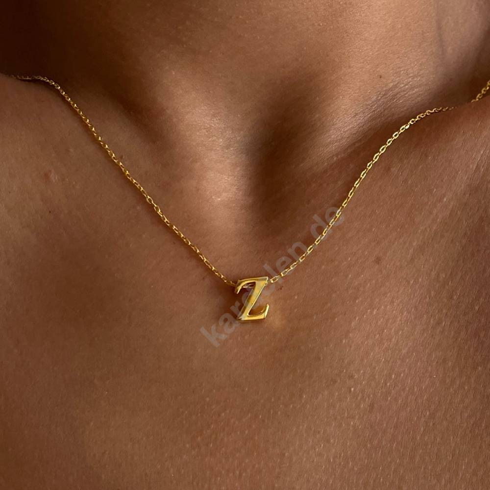 Kardelen 14K GOLD MINI BUCHSTABEN HALSKETTE Discount Store für neue Produkte
