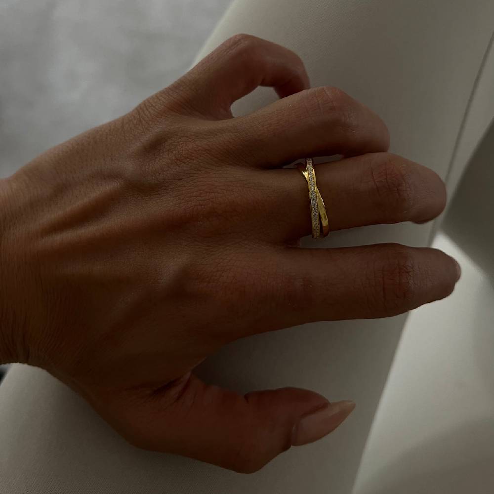 Kardelen Circle Zirkonia Ring - 925 SILBER im Angebot