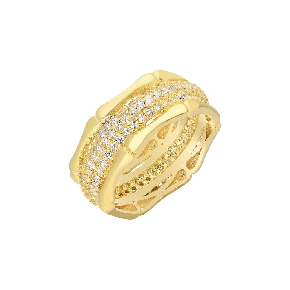Kardelen Knochig Zirkonia Ring - 925 SILBER Fabrikverkauf