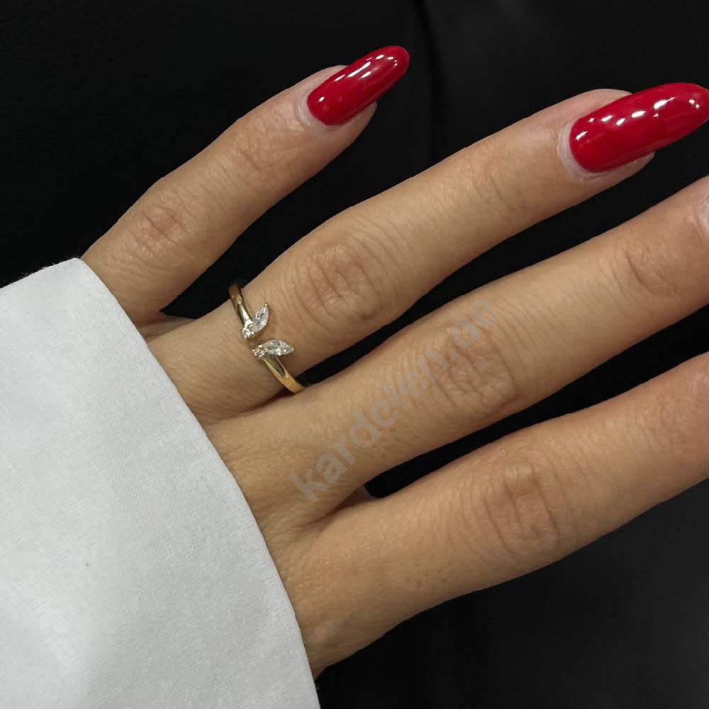 Kardelen 14K Gold Zirkonia Butterfly Ring Heißer Verkauf