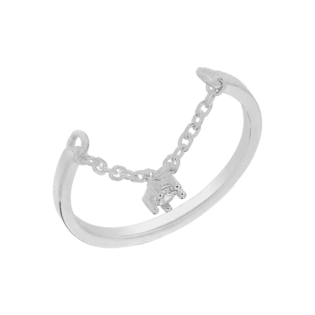 Kardelen Chain Zirkonia Ring - 925 SILBER Räumungsverkauf