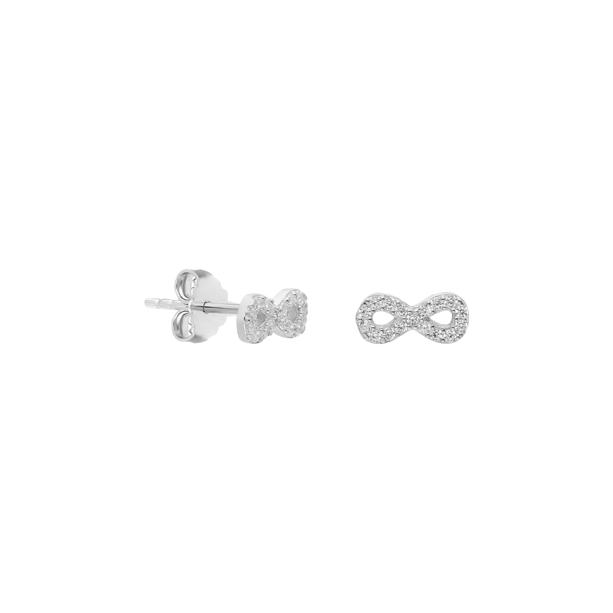 Kardelen Infinity Ohrstecker - 925 SILBER Kauf eins, bekomm eins gratis