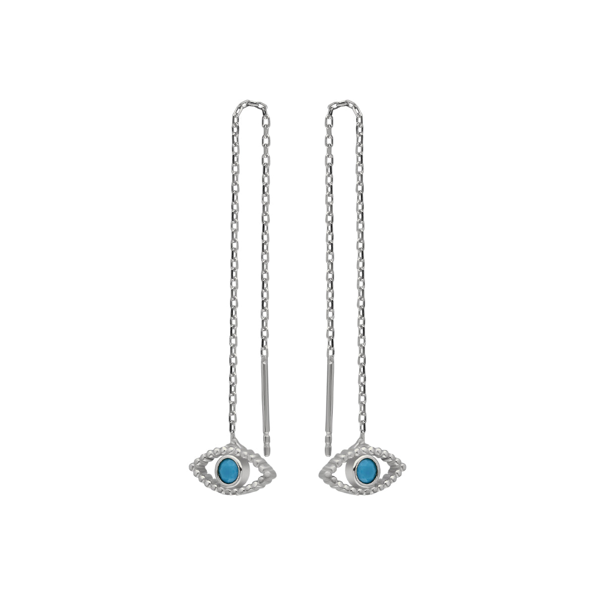 Kardelen HÄNGENDE Augen Ohrring Turkis - 925 SILBER Nur für heute
