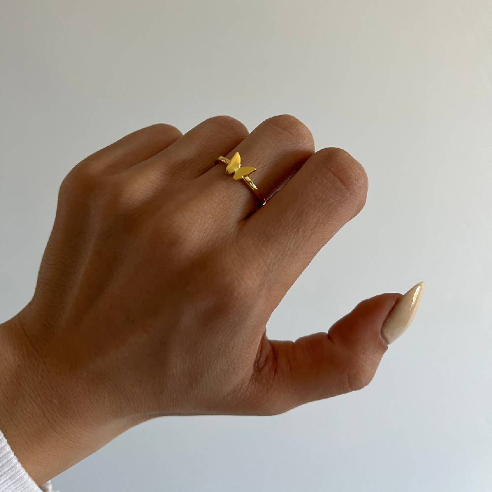 Kardelen Basic Schmetterling Ring - 925 SILBER Bis zu 55% Rabatt