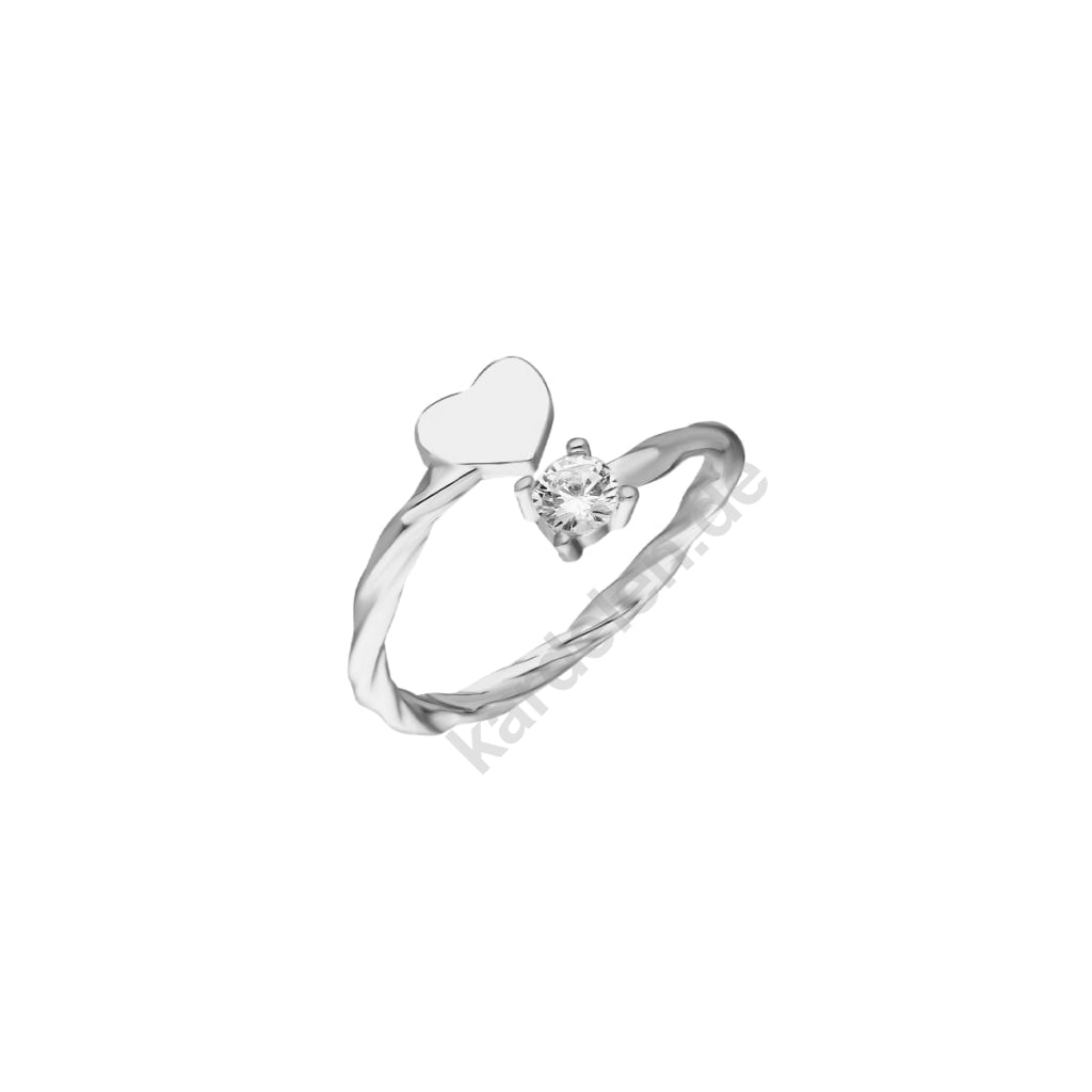 Kardelen Heart Diamond Ring - 925 SILBER Discount Store für neue Produkte