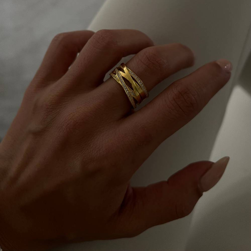 Kardelen Big Shaylee Zirkonia Ring - 925 SILBER 50% Rabatt mit kostenlosem Versand
