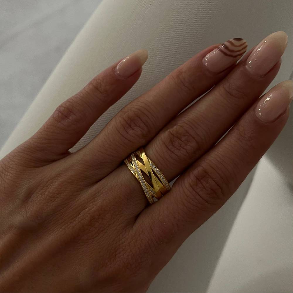 Kardelen Big Shaylee Zirkonia Ring - 925 SILBER 50% Rabatt mit kostenlosem Versand