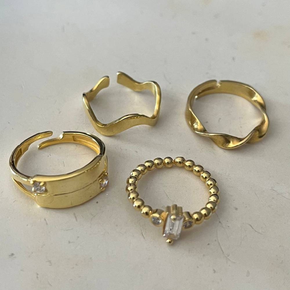 Kardelen Two Zirkonia Ring - 925 SILBER Schlussverkauf