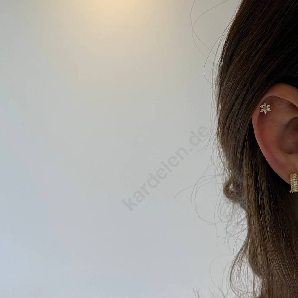 Kardelen Flower Piercing - 925 SILBER Günstiger Verkauf