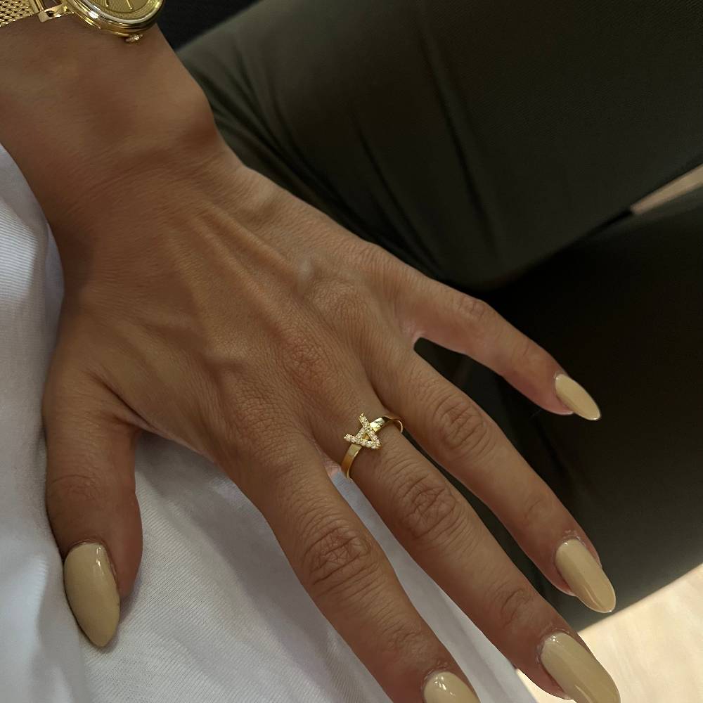 Kardelen Prague Zirkonia Stone Ring - 925 SILBER Fabrikverkauf