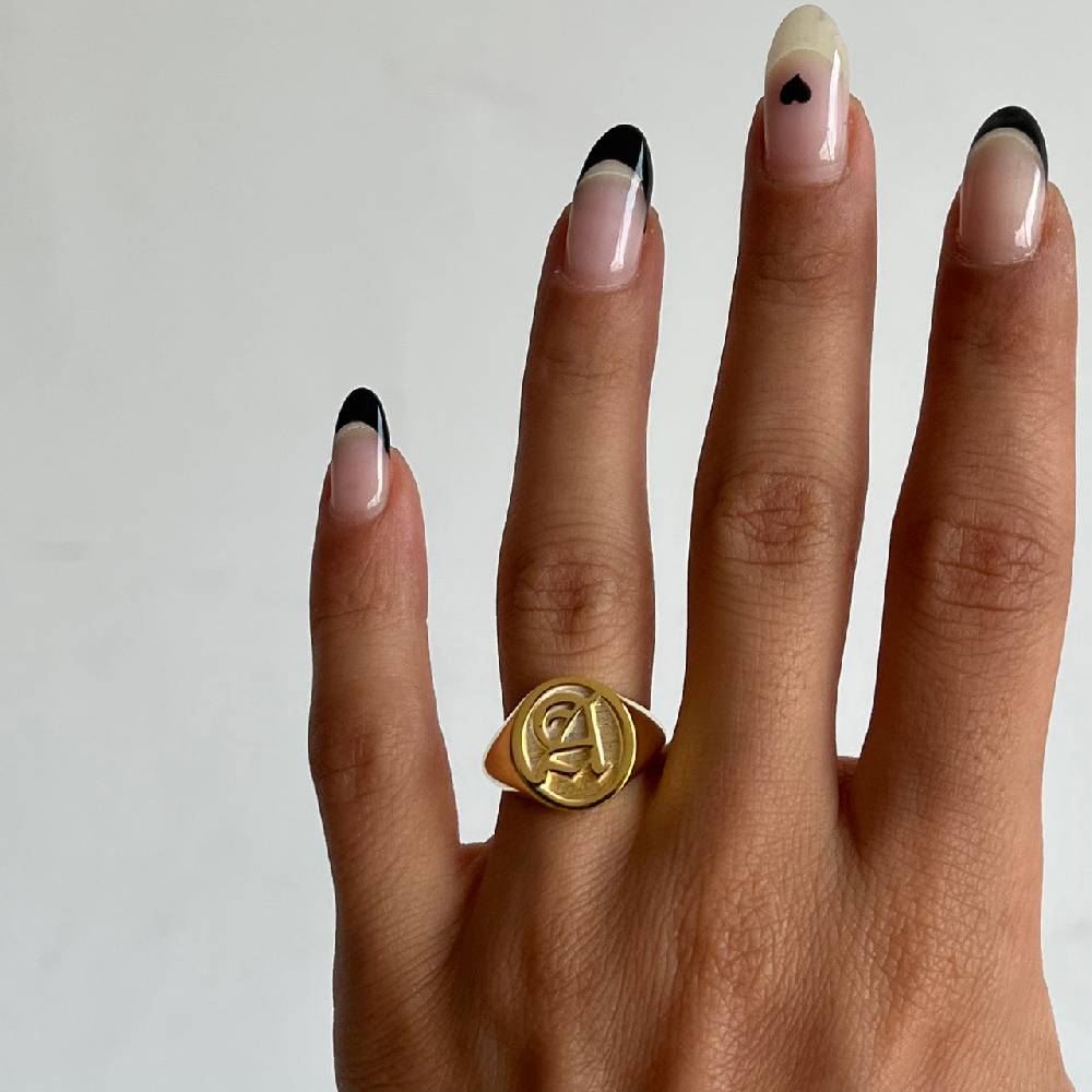 Kardelen Buchstaben Ritter Ring - 925 SILBER Fabrik Onlineshop