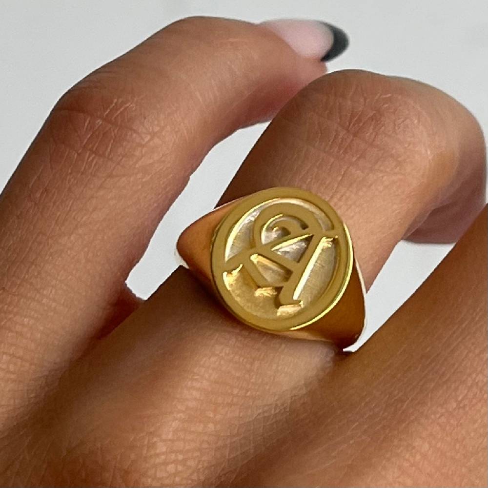 Kardelen Buchstaben Ritter Ring - 925 SILBER Fabrik Onlineshop