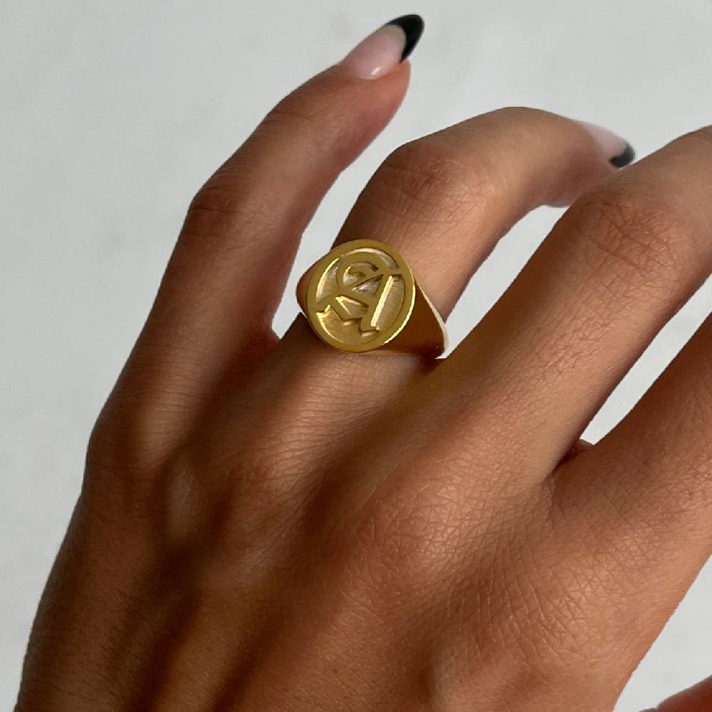 Kardelen Buchstaben Ritter Ring - 925 SILBER Fabrik Onlineshop