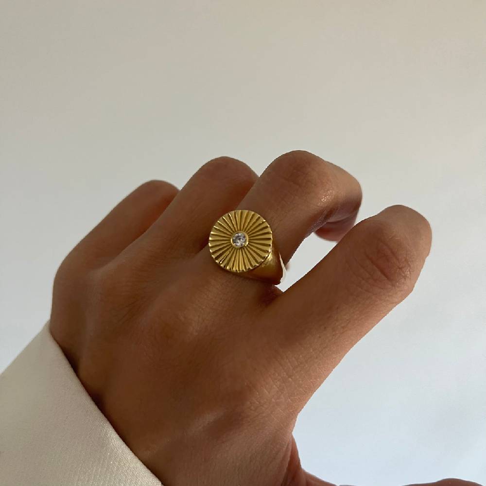 Kardelen Daisy Solitaire Ring - 925 SILBER Versandkostenfrei