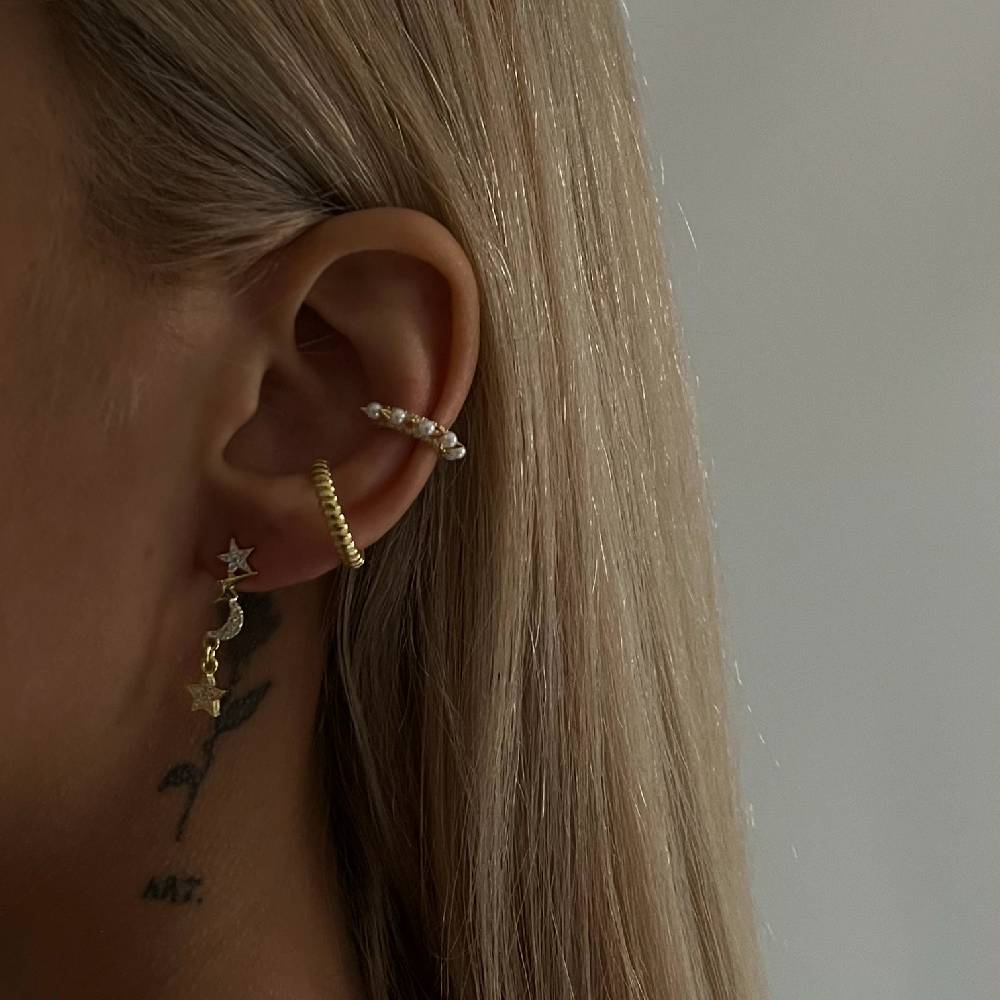 Kardelen Symbolisierte Ohrringe mit Zirkonia - 925 SILBER Flash Sale