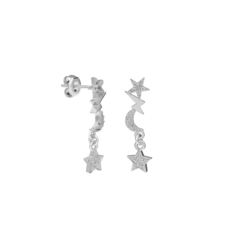 Kardelen Symbolisierte Ohrringe mit Zirkonia - 925 SILBER Flash Sale