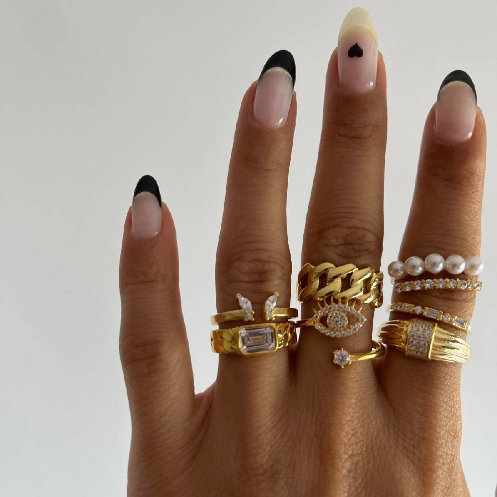 Kardelen Zirkonia Rund Ring - 925 SILBER Online Shopping