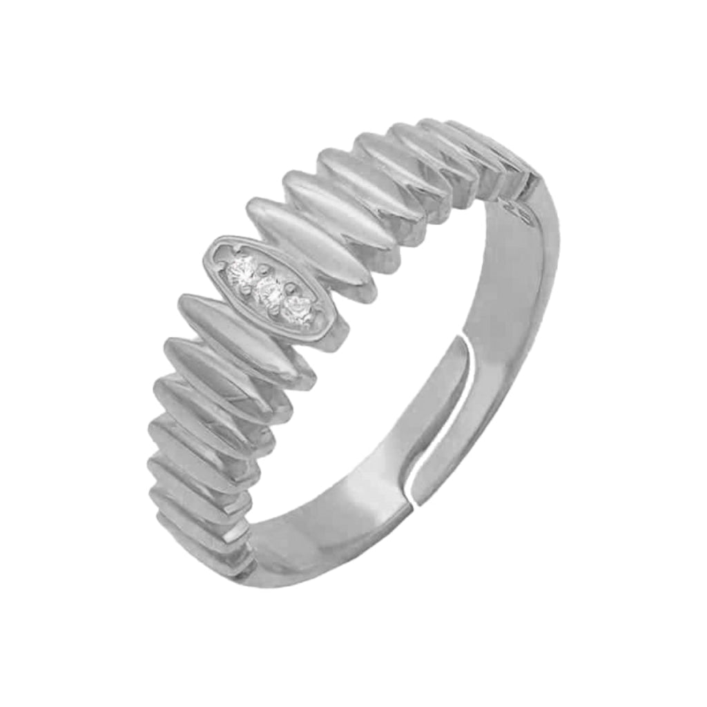 Kardelen Wave Design Zirkonia Ring - 925 SILBER Exklusivangebot