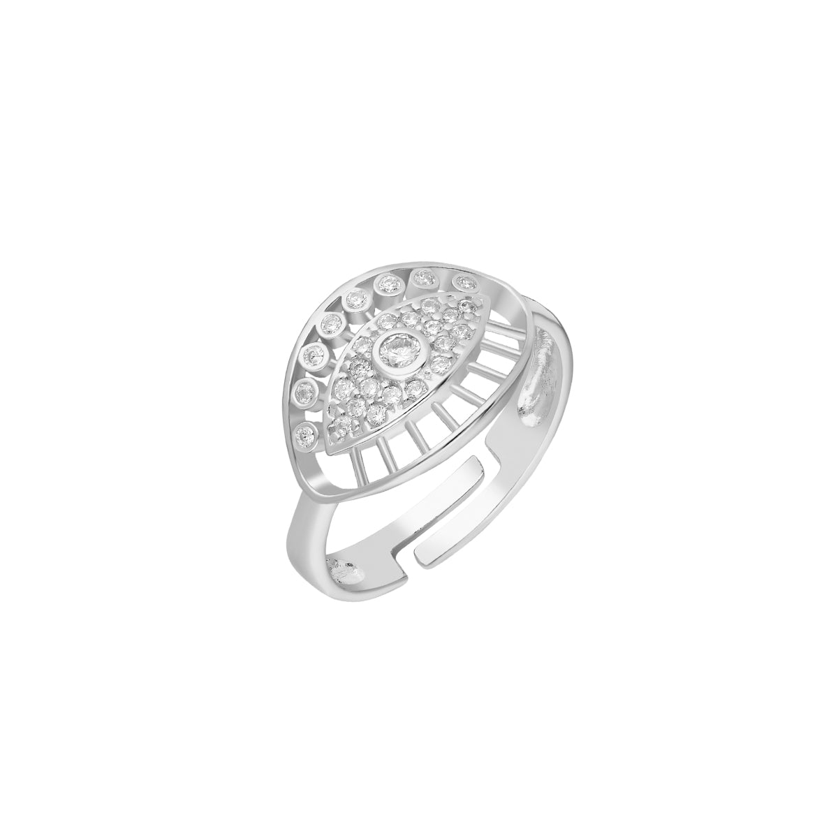 Kardelen Big Zirkonia Augen Ring - 925 SILBER Osterangebot