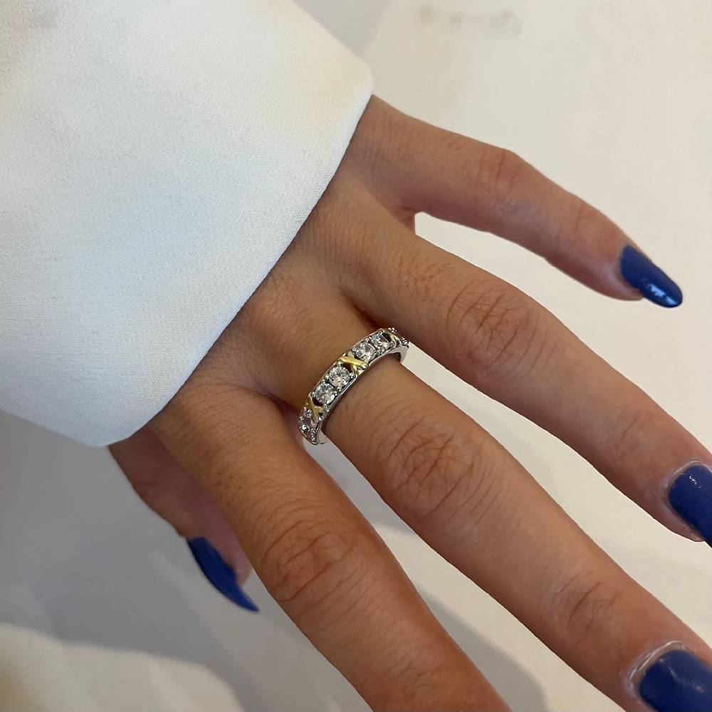 Kardelen LUXUS ZIRKONIA RING - 925 SILBER Vatertagsangebot