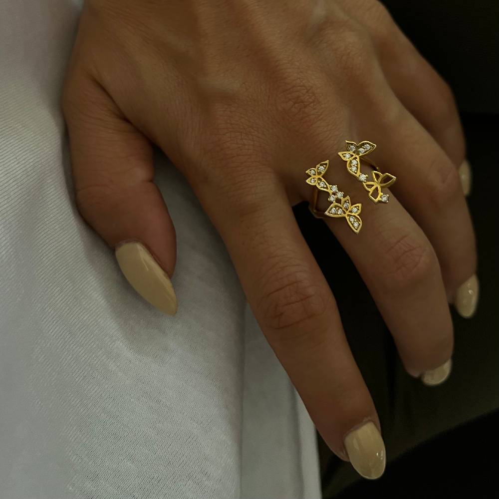 Kardelen Butterfly Ring Model2 - 925 SILBER Saisonale Angebote