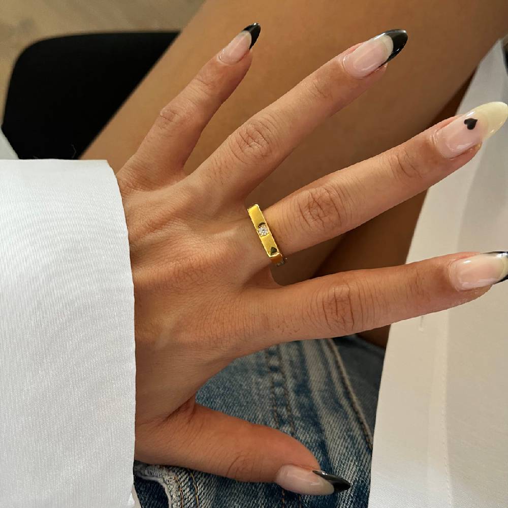 Kardelen Basic Solitaire Ring - 925 SILBER Kauf eins, bekomm eins gratis