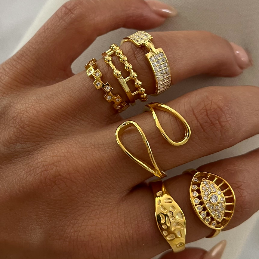 Kardelen Alia design Ring - 925 SILBER Riesige Ersparnisse