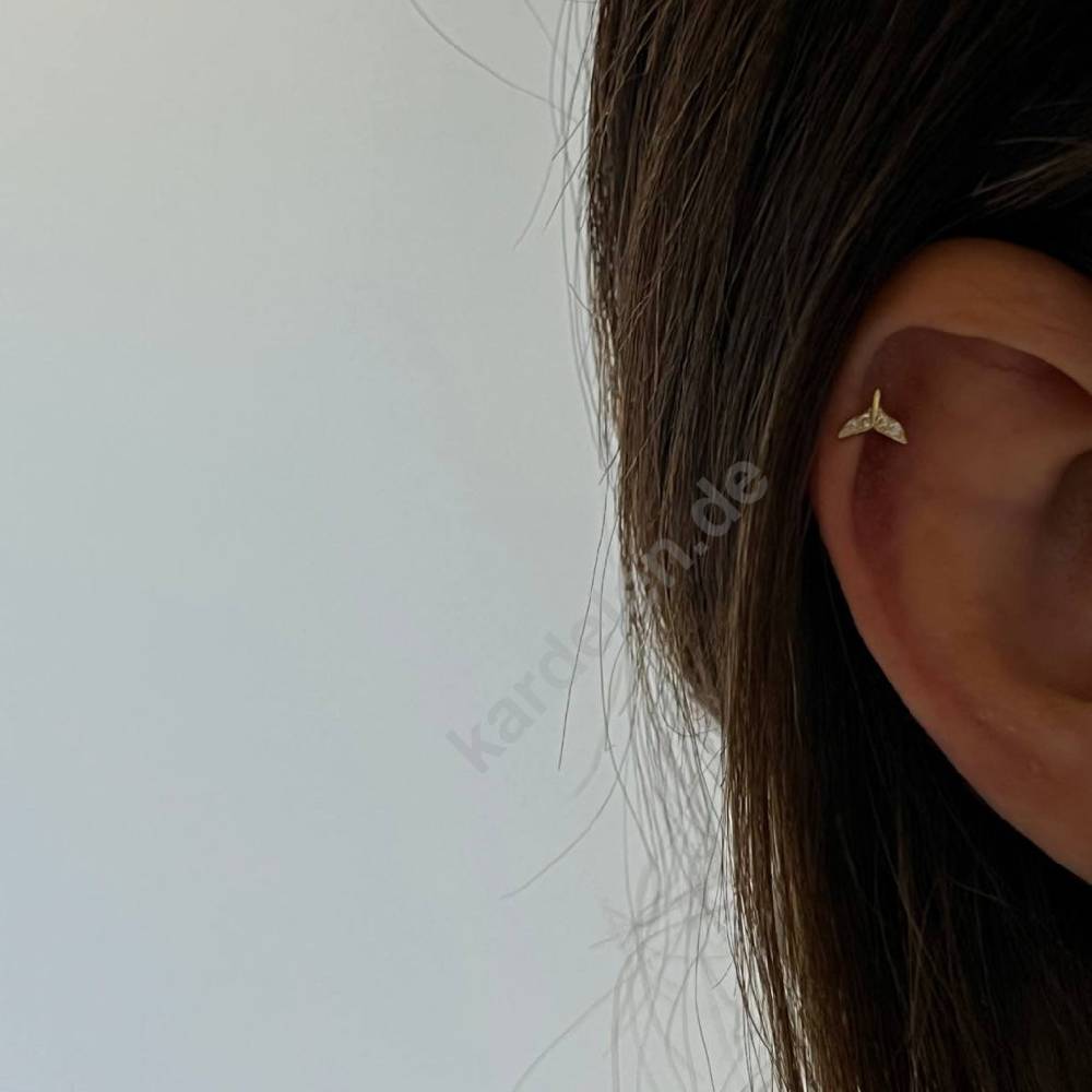 Kardelen Fish Tail Piercing - 925 SILBER Letzte 3 Tage