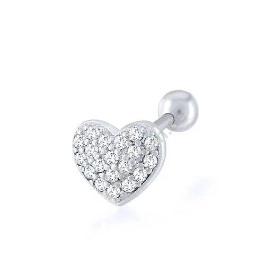 Kardelen VOLLER HERZ ZIRKONIA PIERCING - 925 SILBER Letzter Tag