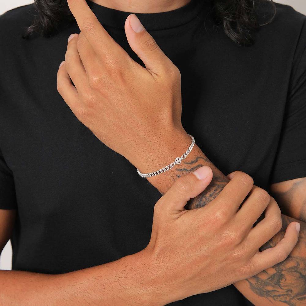 Kuzzoi Panzer-Armband mit Smiling Face Online Outlet