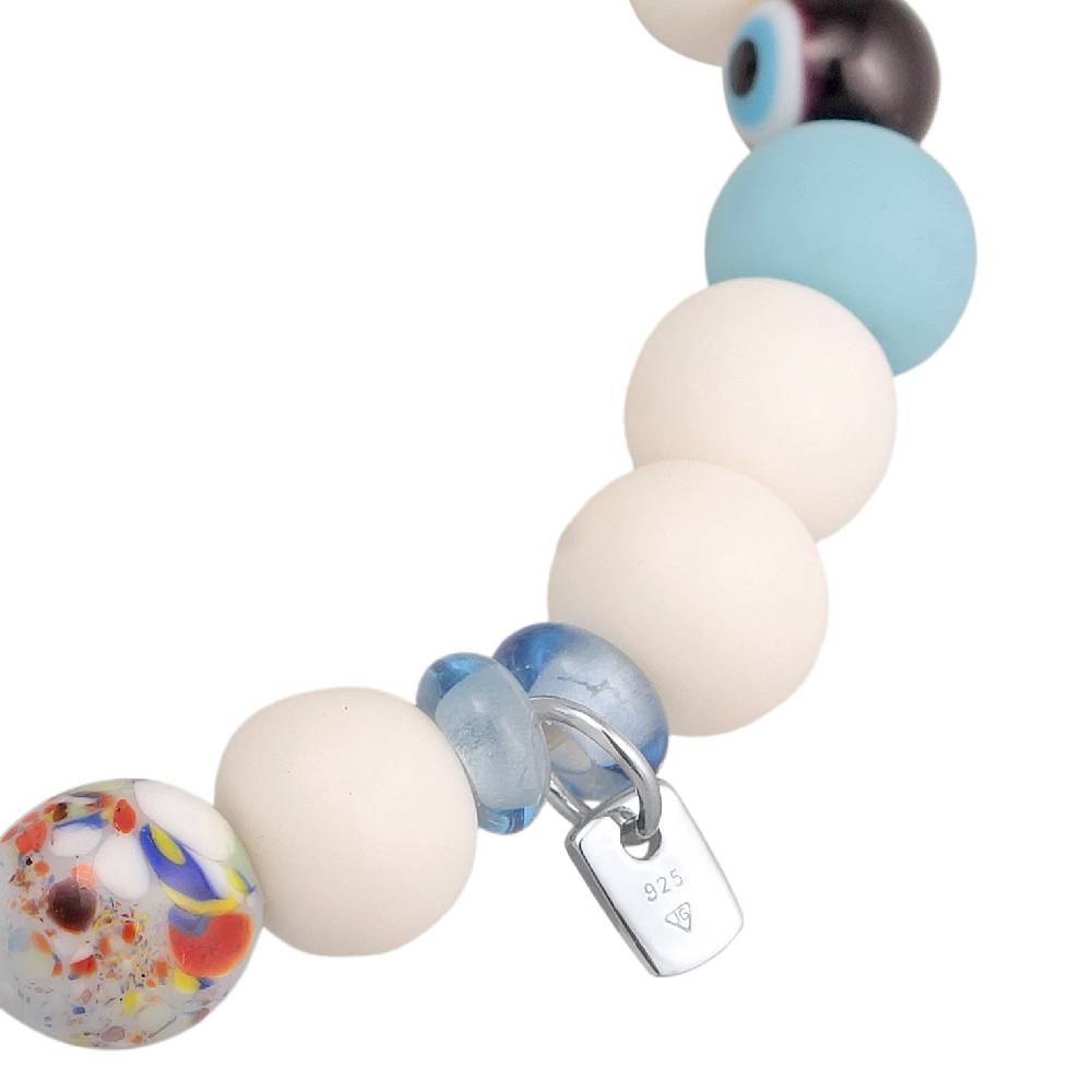 Kuzzoi Armband mit Smiling Face | Harzperlen Räumungsverkauf