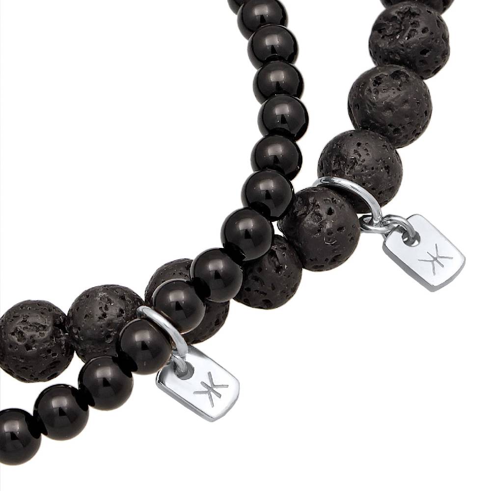 Kuzzoi Armbandset Perlen | Lava, Onyx (Schwarz) Zeitbegrenzte Promotion