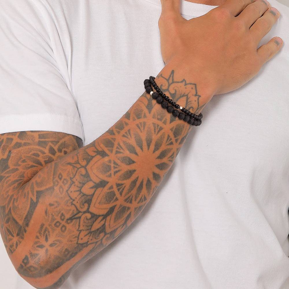 Kuzzoi Armbandset Perlen | Lava, Onyx (Schwarz) Zeitbegrenzte Promotion