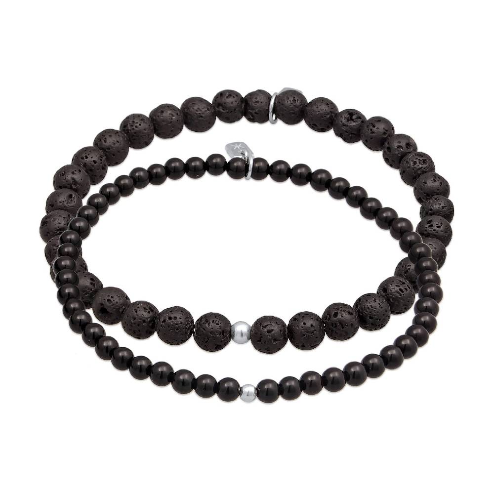Kuzzoi Armbandset Perlen | Lava, Onyx (Schwarz) Zeitbegrenzte Promotion