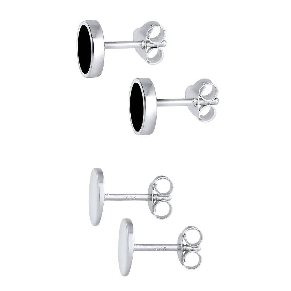 Kuzzoi Ohrringset Geo Rund | Emaille Bis zu 50% Rabatt