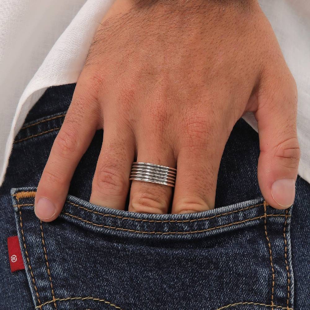 Kuzzoi Bandring Rillen | Emaille Bis zu 60% Rabatt