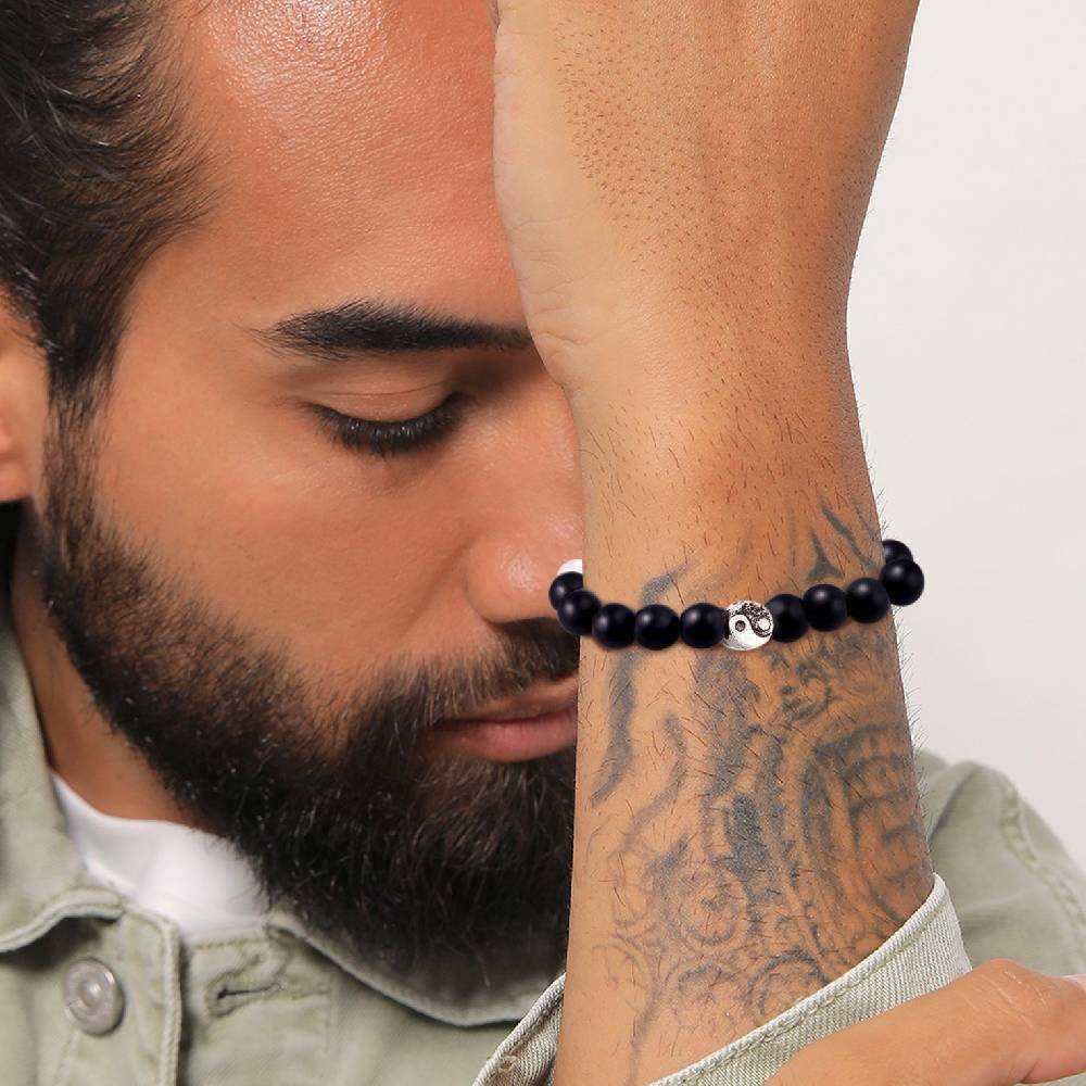 Kuzzoi Armband Yin Yang Beads | Onyx (Schwarz) Discount Store für neue Produkte