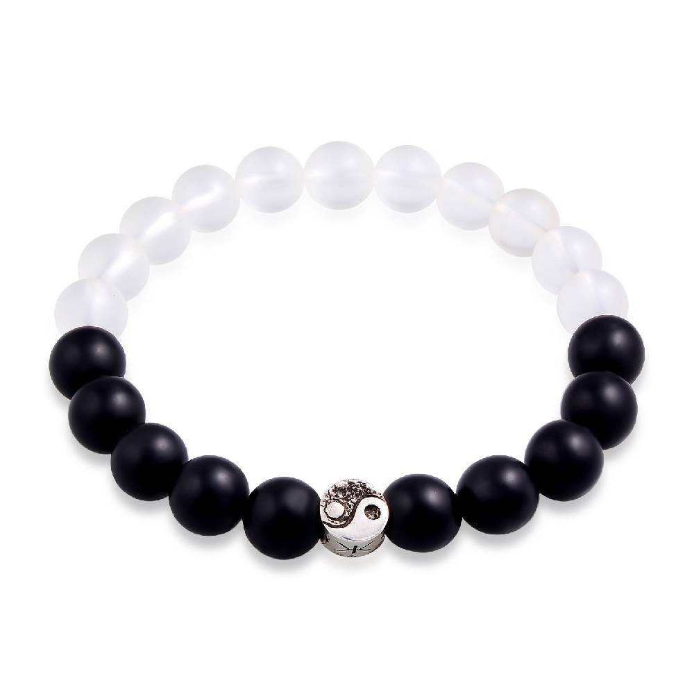 Kuzzoi Armband Yin Yang Beads | Onyx (Schwarz) Discount Store für neue Produkte