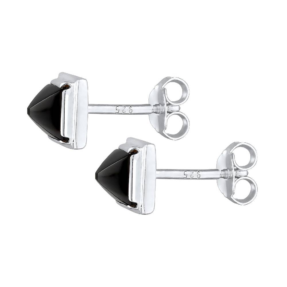 Kuzzoi Ohrstecker Pyramide | Onyx (Schwarz) Riesige Rabatte