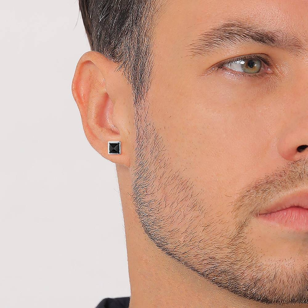 Kuzzoi Ohrstecker Pyramide | Onyx (Schwarz) Riesige Rabatte