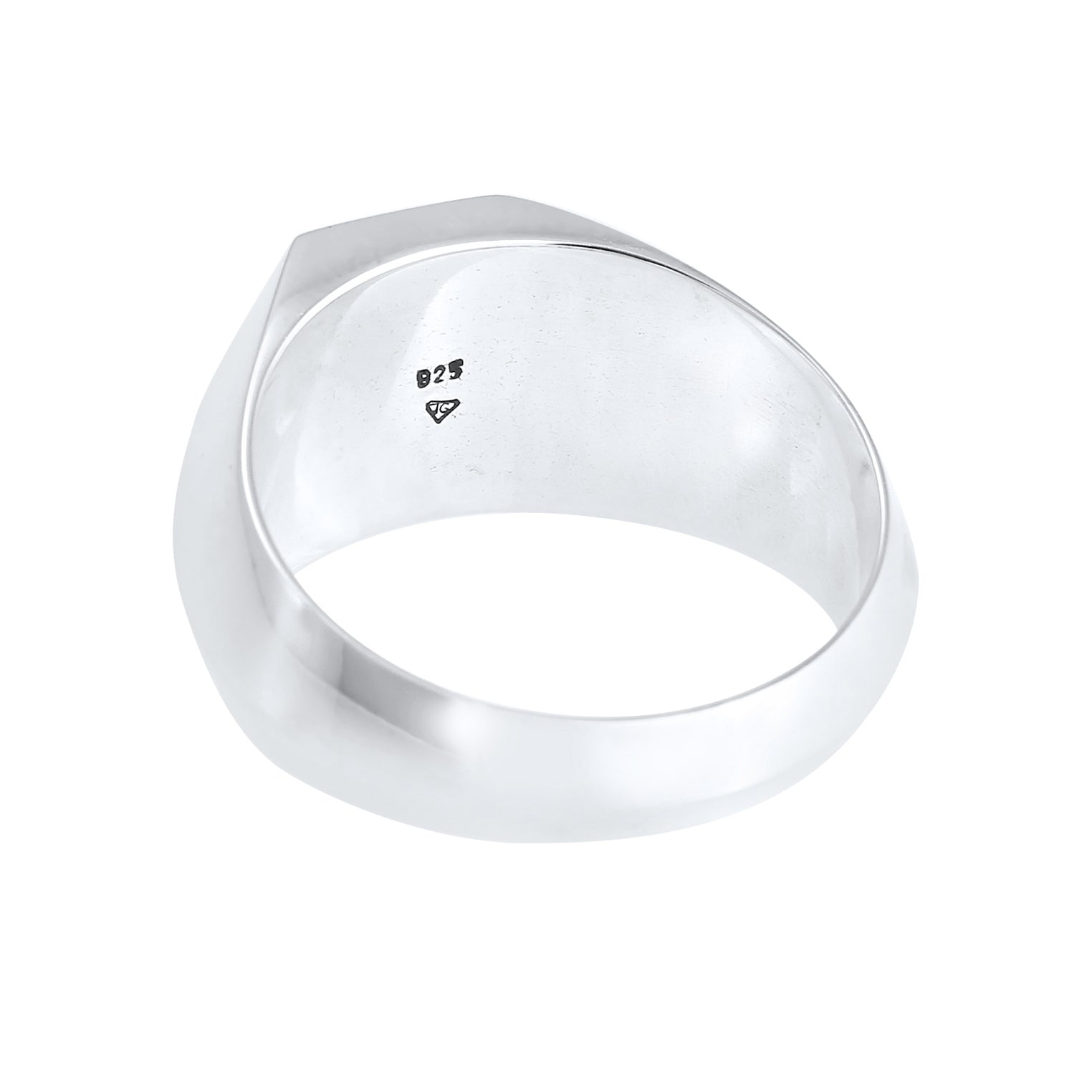 Kuzzoi Siegelring Geo | Emaille (Schwarz) Kostenloser Versand international