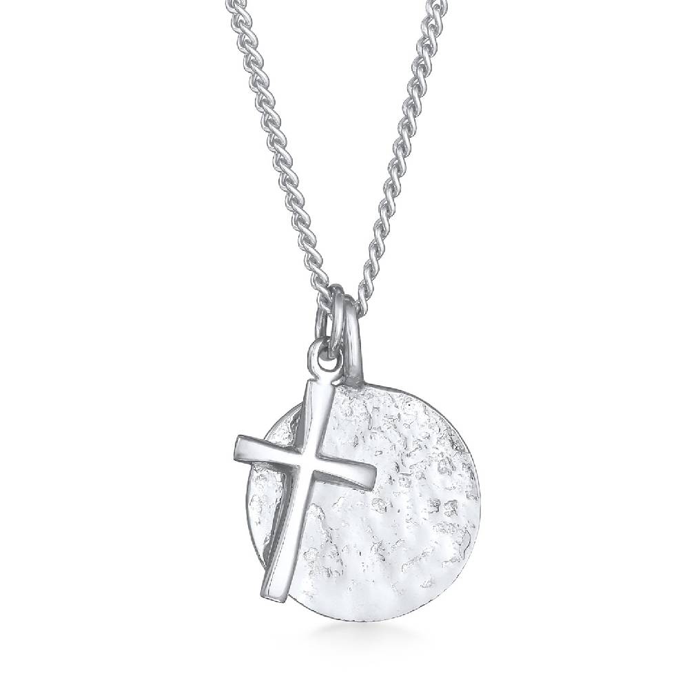 Kuzzoi Halskette Anhänger Coin Kreuz Hotsell