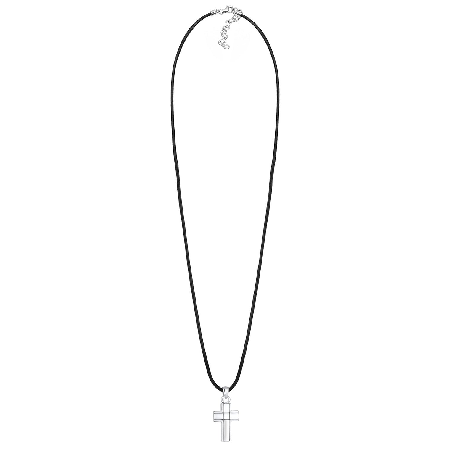Kuzzoi Glieder-Halskette Kreuz | Leder Online Shopping