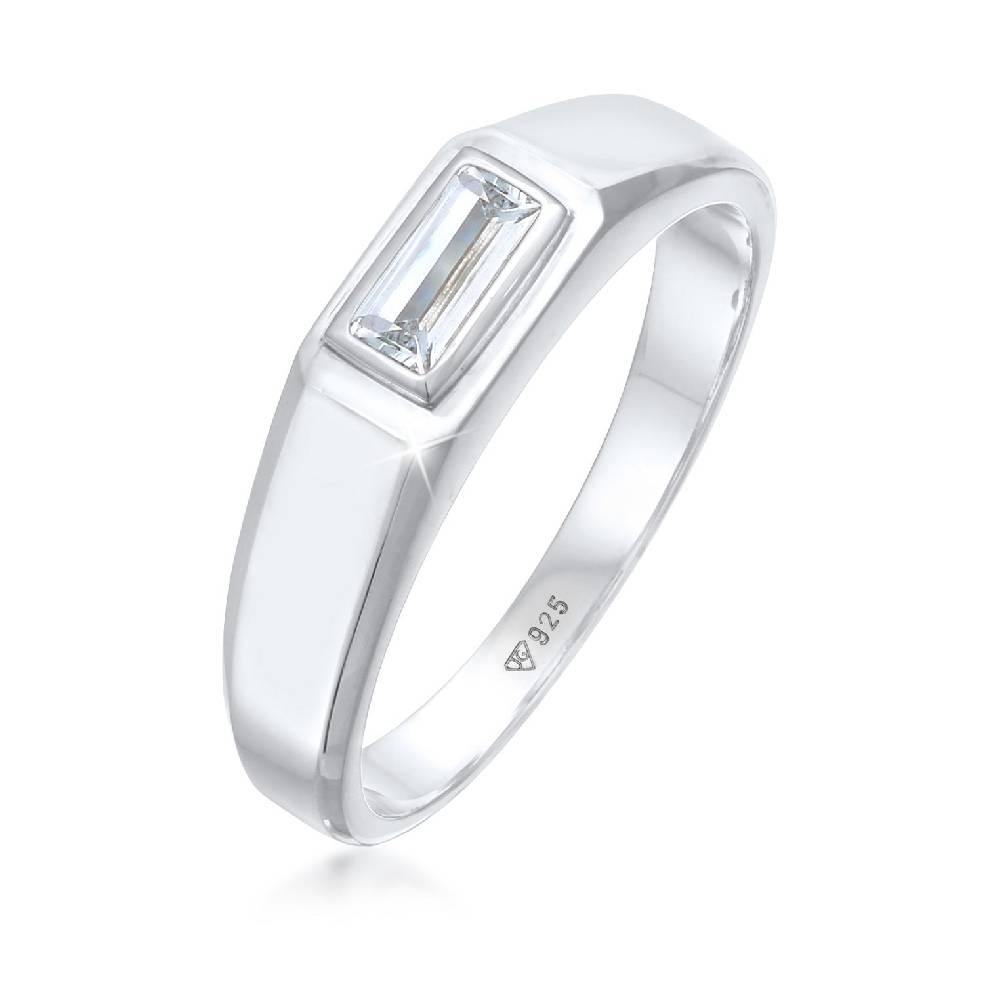 Kuzzoi Siegelring Quadrat | Topas (Weiß) Cyber Monday