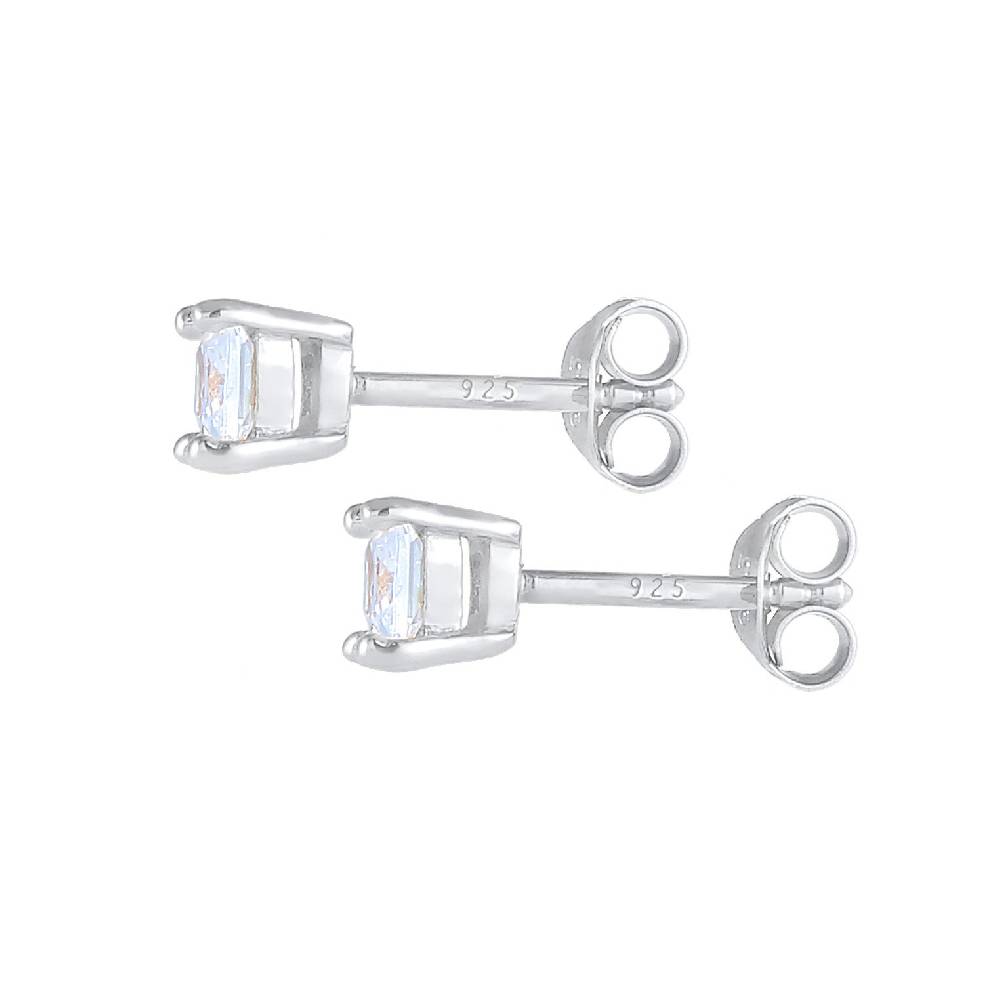 Kuzzoi Ohrstecker Quadrat | Zirkonia Kristalle (Weiß) Valentinstagsangebot