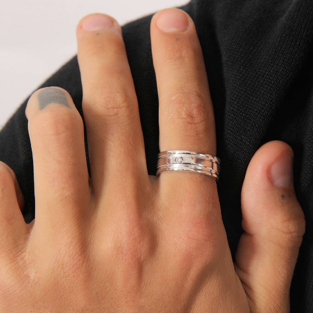 Kuzzoi Bandring Massiv | Diamant (0.03 ct) Online Outlet
